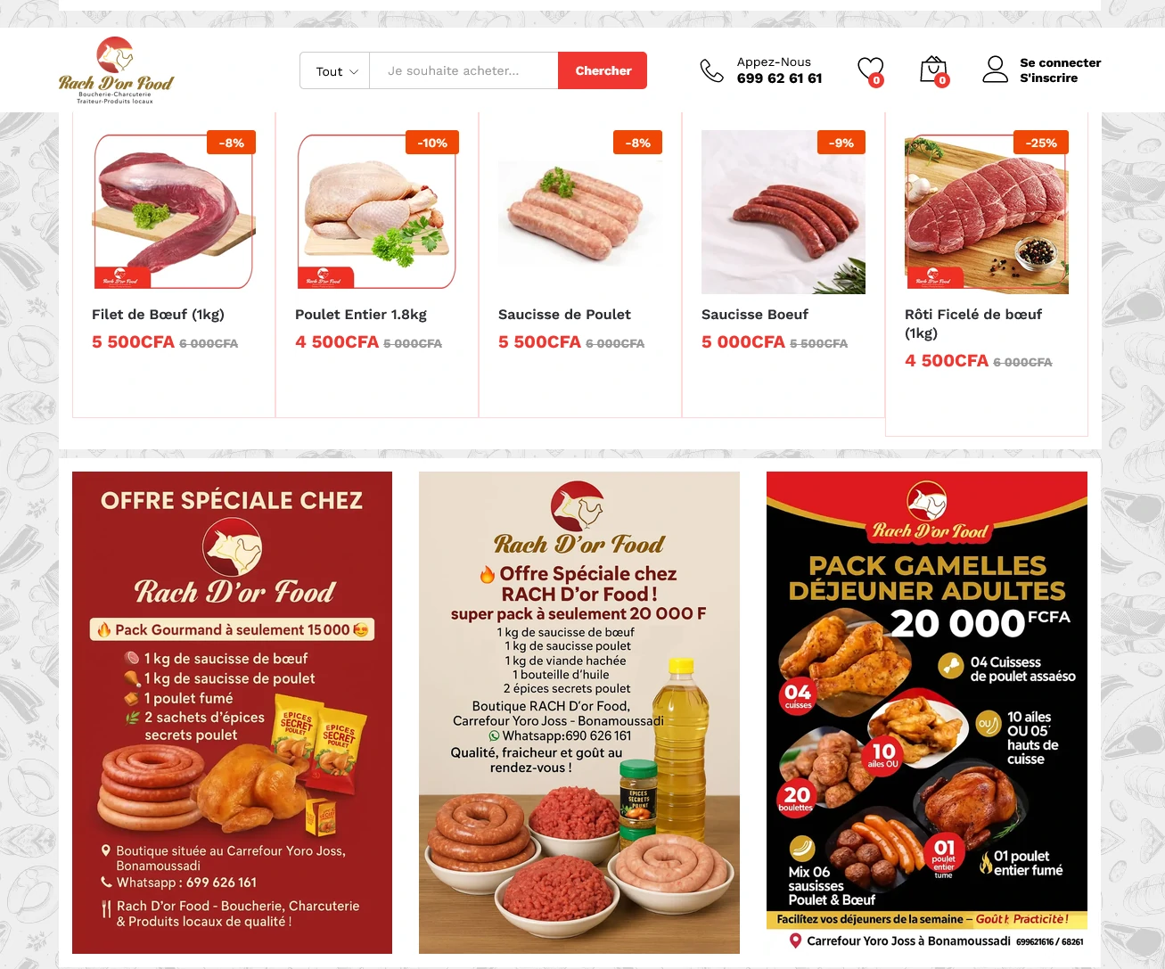 boutique en ligne boucherie charcuterie Douala