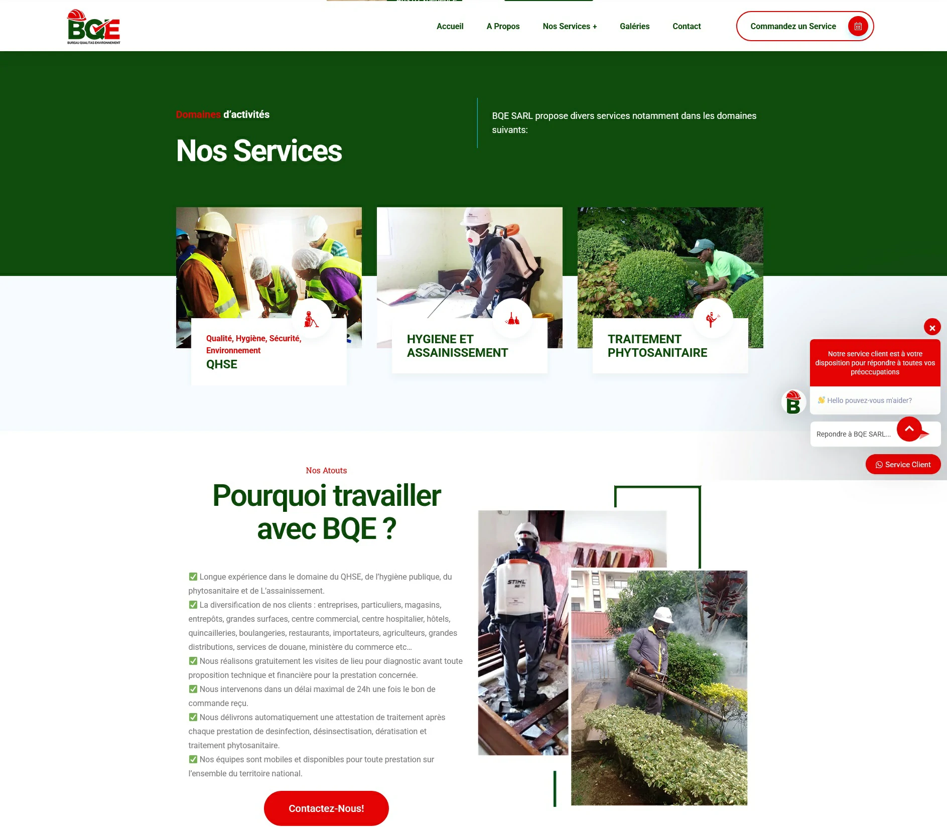 hygiène assainissement traitement phytosanitaire Cameroun