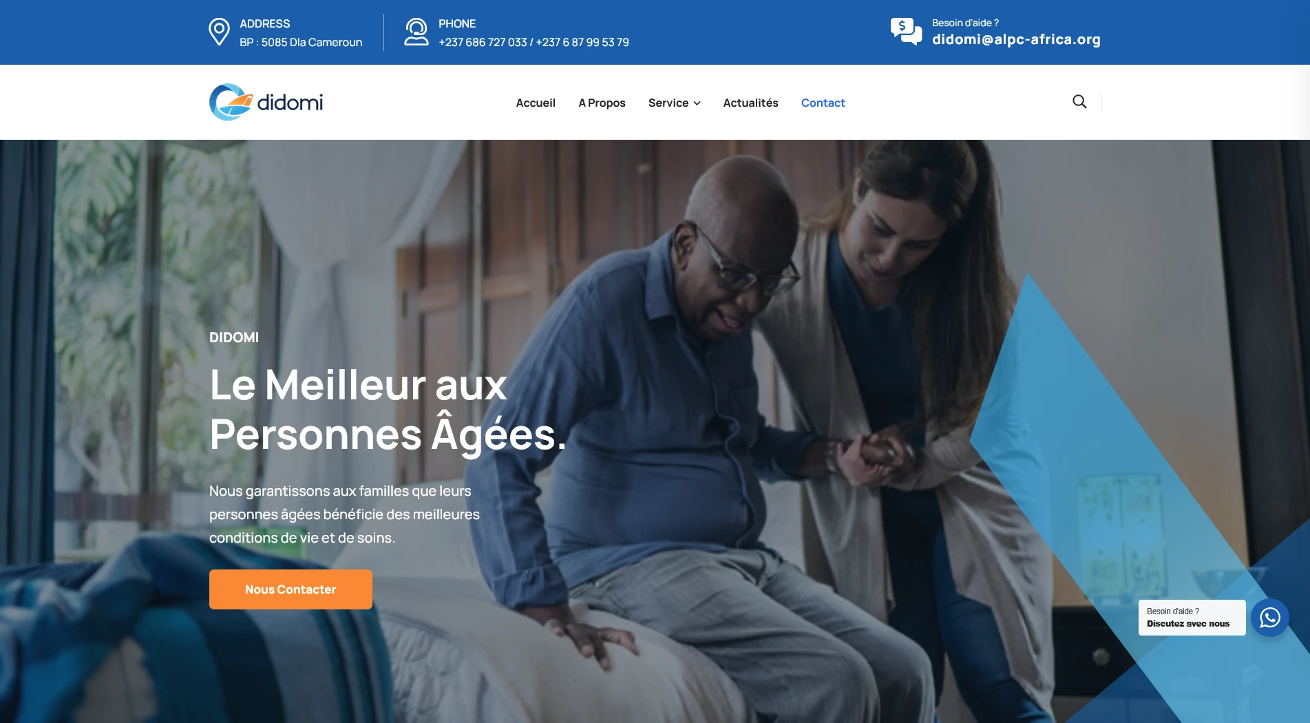 site web Centre Didomi personnes âgées Douala