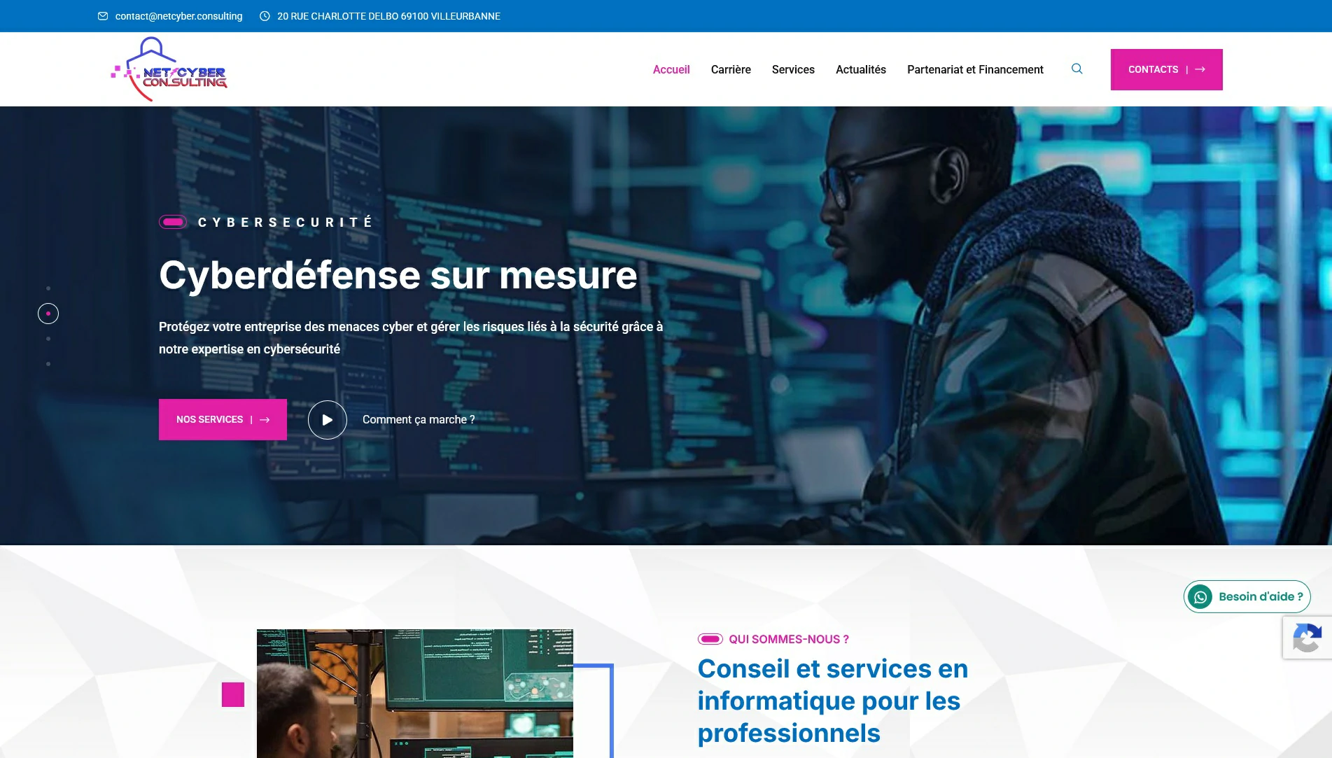 site web cybersécurité Netcyber Consulting