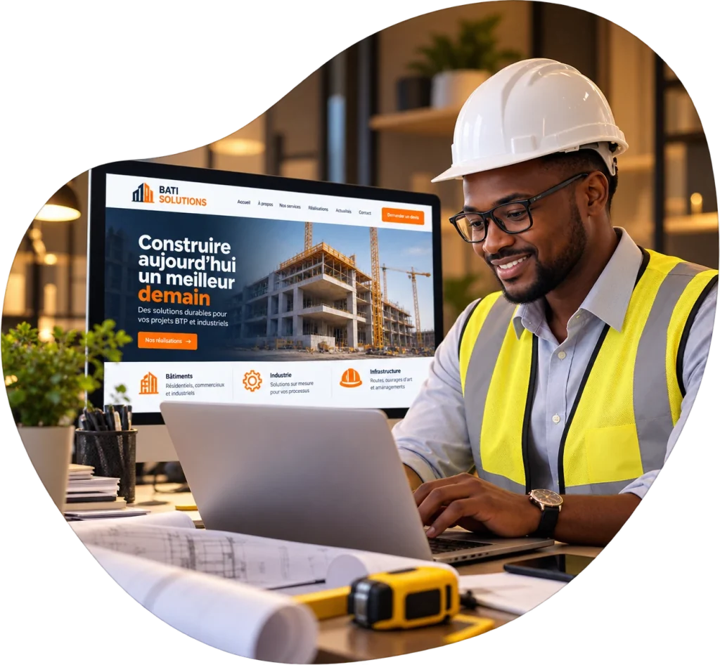 création de site web pour entreprise BTP au Cameroun - TH WEB AGENCE