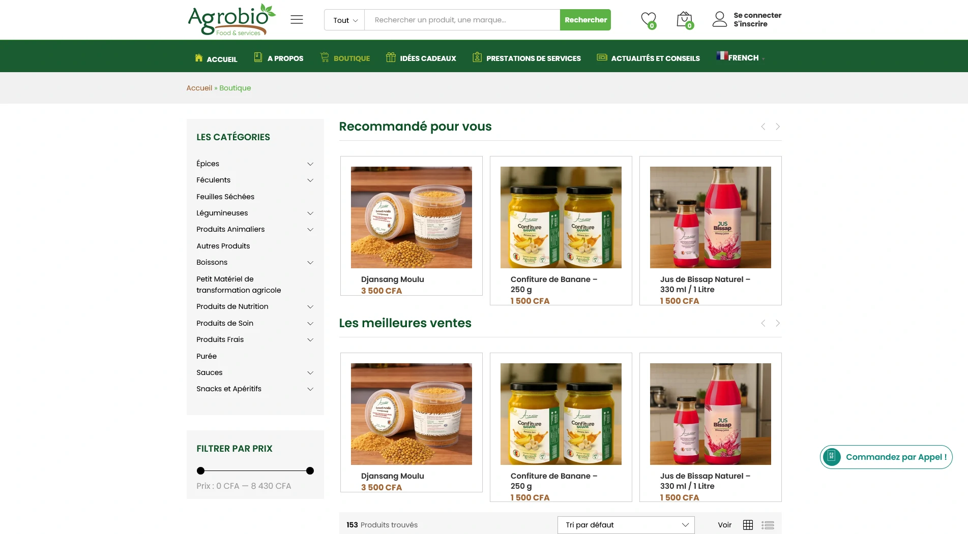 boutique en ligne produits agroalimentaires Douala