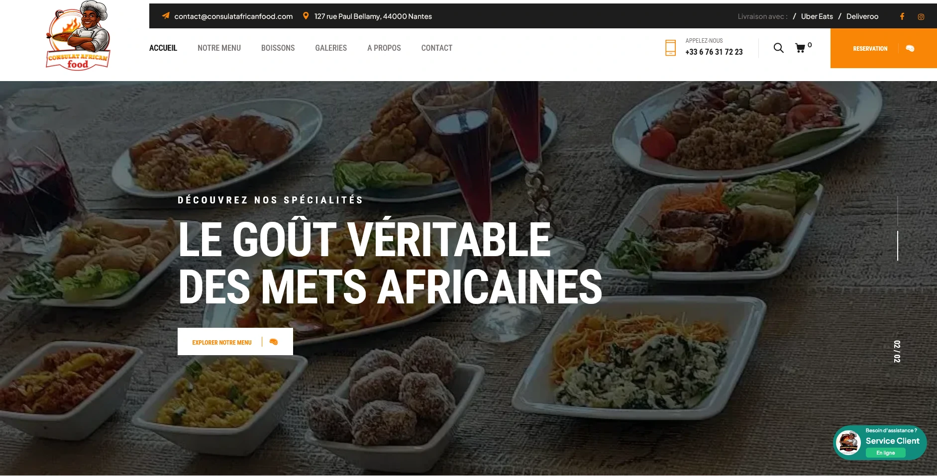 site web restaurant africain Nantes