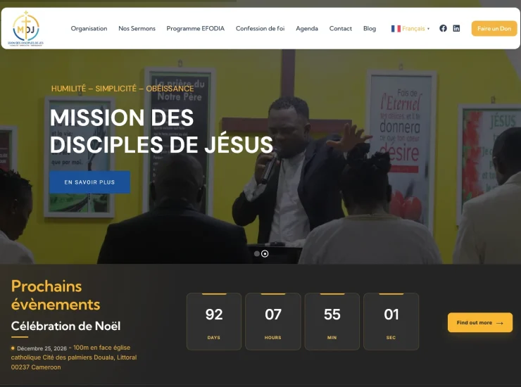 site web église MDJ Douala