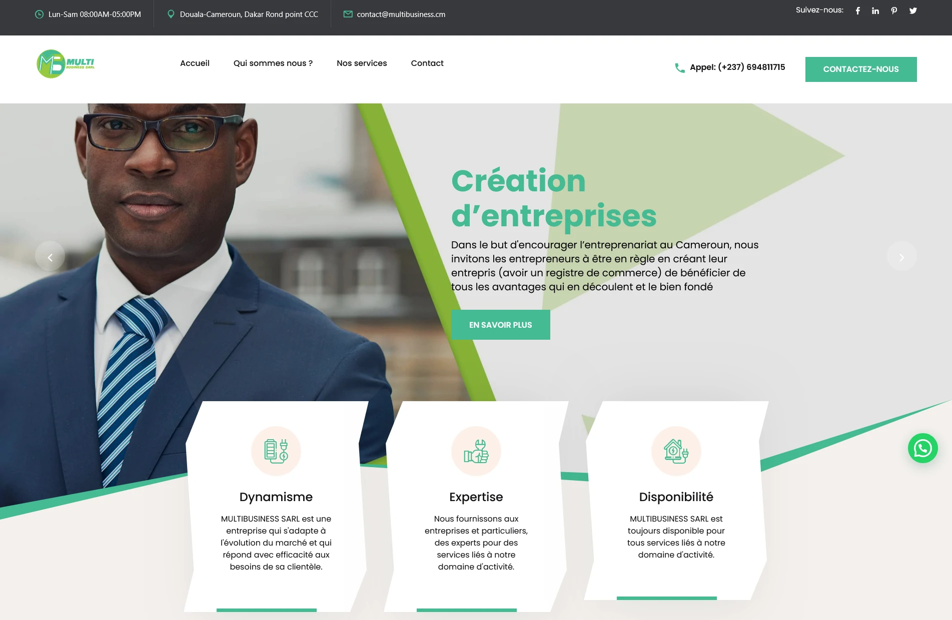 site web Multibusiness Sarl Douala