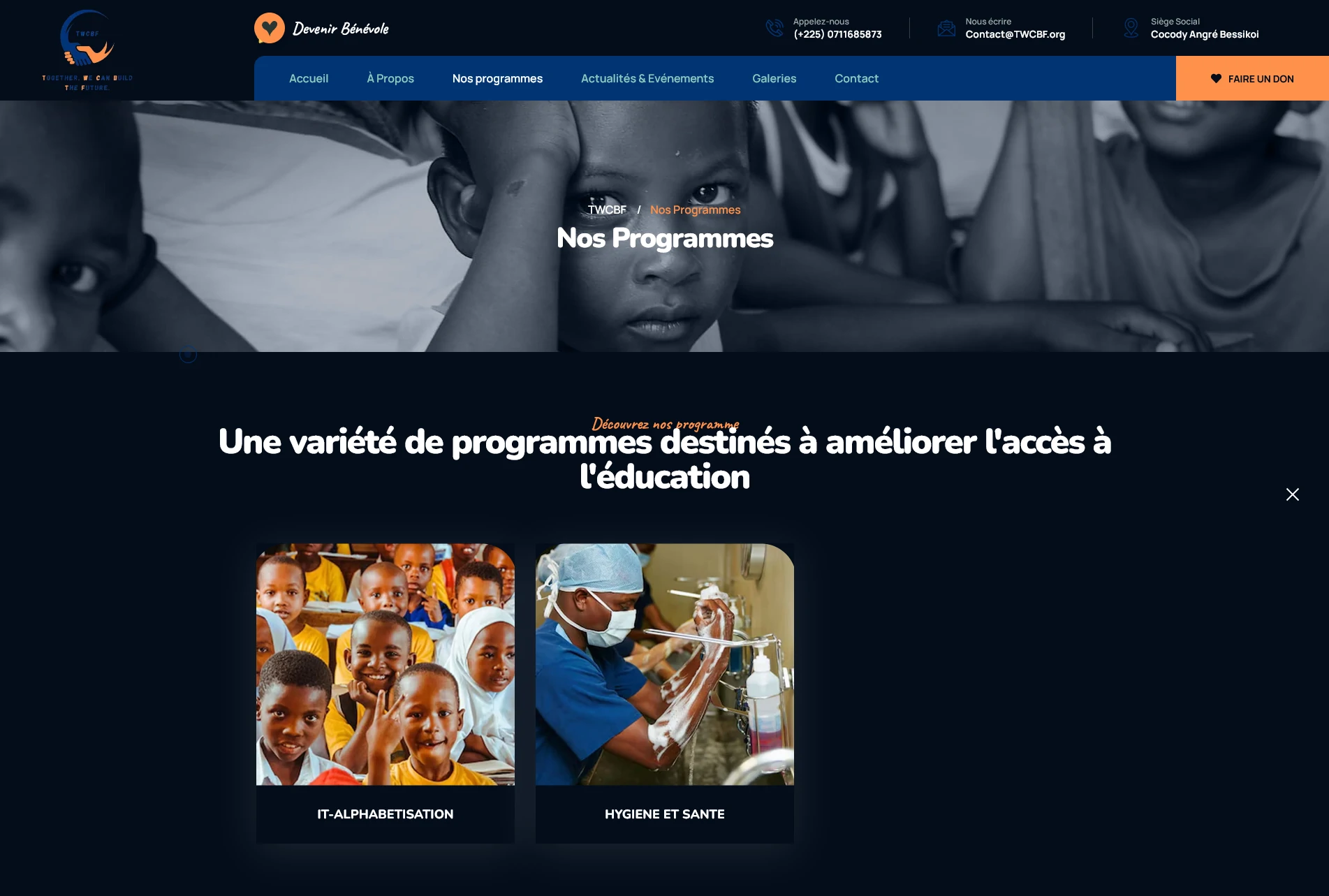 programmes éducation IT santé jeunes défavorisés