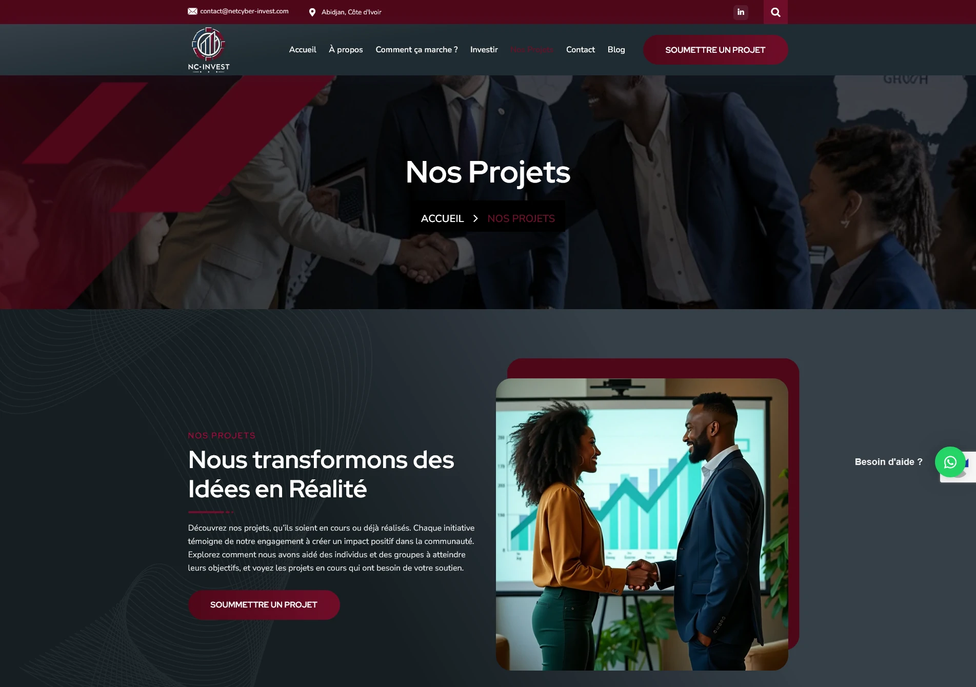 projets tertiaire technologie BTP Netcyber Invest