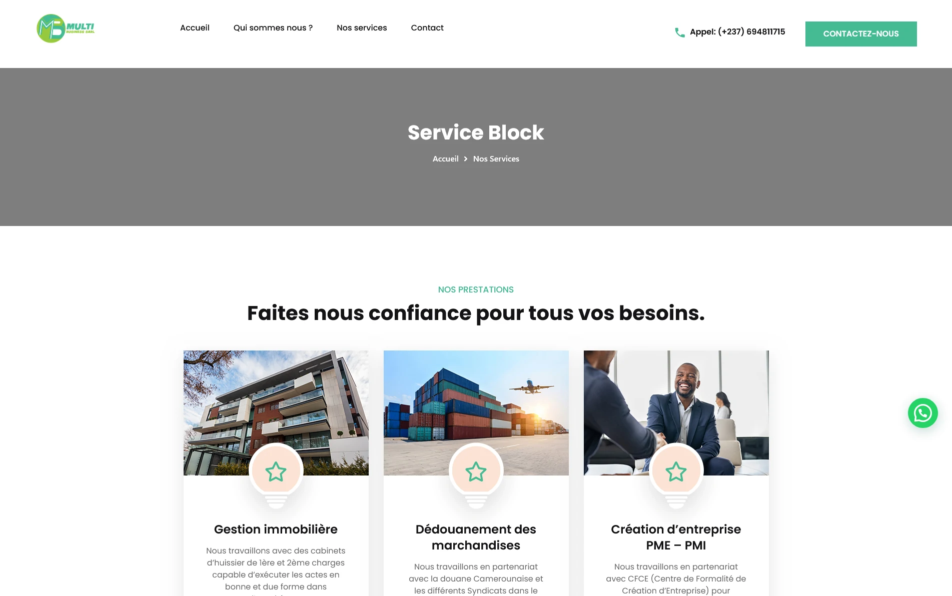 dédouanement gestion immobilière fiscalité Cameroun