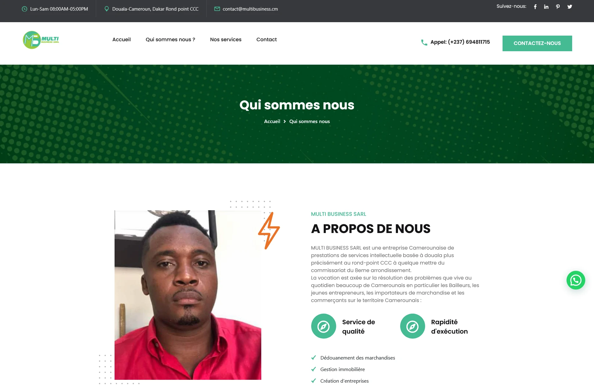 site web Multibusiness Sarl Douala