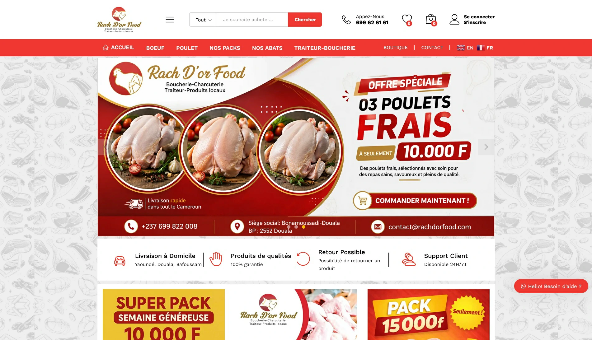 Rach D'Or Food — Réalisation TH WEB AGENCE