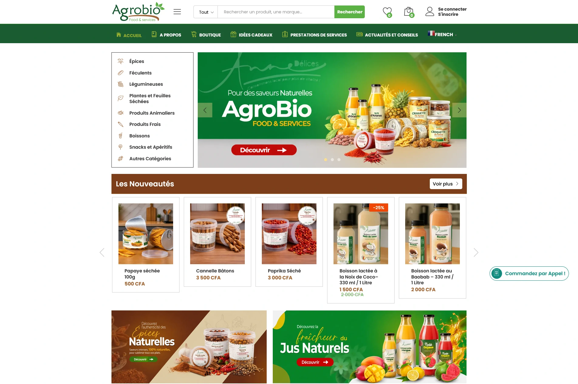 boutique en ligne produits agroalimentaires Douala